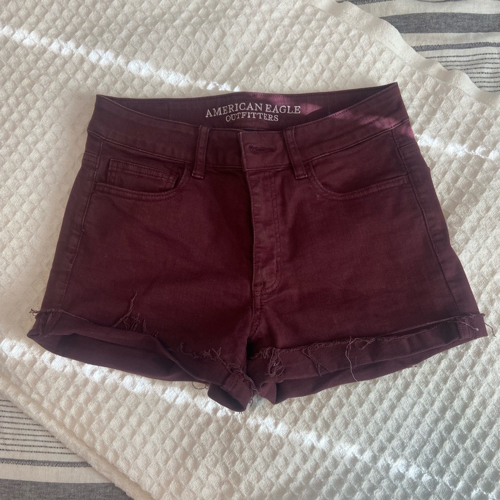 Maroon AE Jean shorts